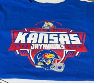 Kansas Jayhawks - 2023 Guaranteed Rate Bowl - Short Sleeve T-shirt - 3XL - Picture 1 of 3