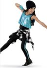 Weissman Dance Costume Sz Large Child Electric Blue Jazz Tap Hip Hop