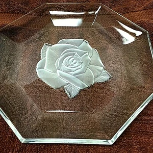 Vintage Mikasa Octagon Frosted Flower Candy Dish - Picture 1 of 5
