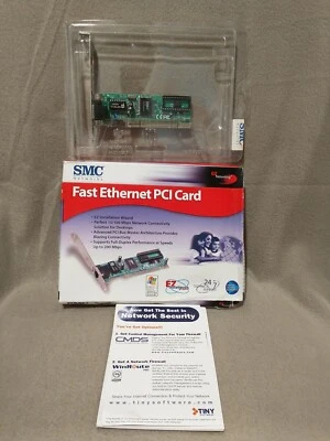 SMC Networks Fast Ethernet 10/100 Mbps PCI Card SMC1244TX New in Box - Image 1 of 4
