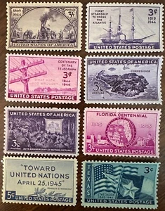 US Stamps #922-928 and #938 Mint OG 1944-45 - Picture 1 of 2