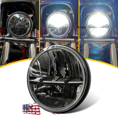 Faro LED de 7 pulgadas de haz alto/bajo para Kawasaki VN Vulcan 500 750 800 900 1500 DOT Foto 1 de 4
