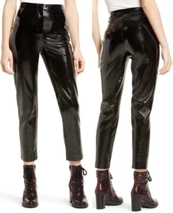 Leith BLACK Straight Leg Faux Patent Leather Pants Sz XL-- now $69 - Picture 1 of 8