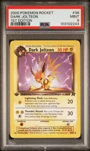 PSA 9 MINT - 🔥VINTAGE 1ST EDITION🔥 POKEMON ROCKET - DARK JOLTEON #38 - Picture 1 of 2