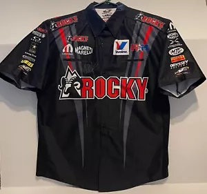 2014 Matt Hagan Botas Rocky Autografiadas Mopar NHRA Camiseta de Equipo DSR Certificado de Autenticidad Grande - Imagen 1 de 9