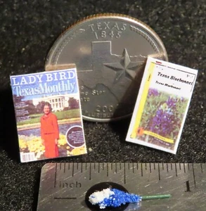 Revista Lady Bird Texas Bluebonnet paquete de semillas decoración COMO ESTÁ 1:12 Mini ST4767 - Imagen 1 de 2