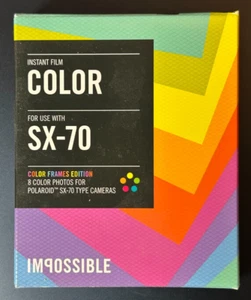 Impossible Instant Color Film use w Polaroid SX-70 Color Frame Edition 8 Photos - Picture 1 of 3