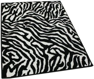 Koeckritz Zebra Print Custom Cut Economy Indoor Rug | Non-Slip Rubber Backing - Picture 1 of 6