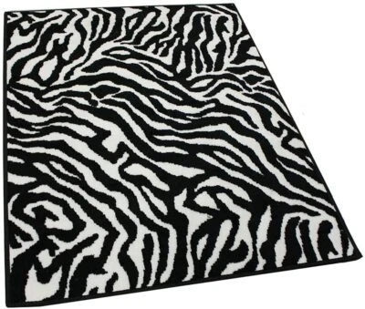 Koeckritz Zebra Print Custom Cut Economy Indoor Rug | Non-Slip Rubber Backing - Image 1 of 4
