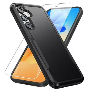 Funda Case Con Protector De Pantalla HD Para Samsung Galaxy A35 5G Negro - Picture 1 of 6
