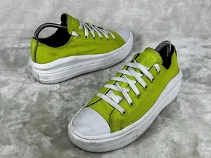 Converse Womens Chuck Taylor All Star Size 8 Lift Low Top Platform Green Canvas - Picture 1 of 7