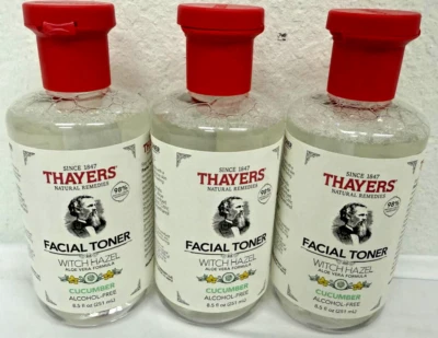 PACK 3 tónicos faciales Thayers bruja hamamelis pepino aloe vera sin alcohol 8 oz NUEVO Foto 1 de 3