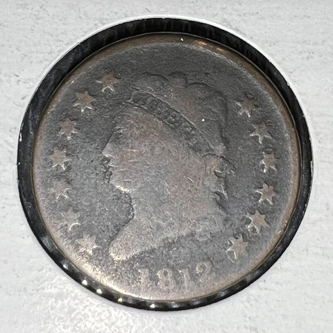 1812 Large Date Classic Head Head Large Cent grades at Good Free Lot 67 Cover