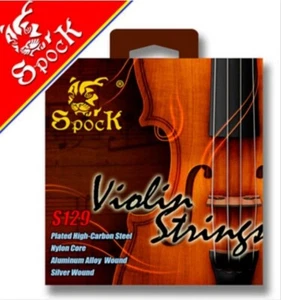 Juego de cuerdas de violín Spock S129 4/4 tamaño completo de acero al carbono con núcleo de nailon - Imagen 1 de 4