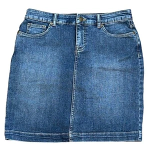 Style & Co. Denim Mid Wash Jean Skirt Size 10P - Picture 1 of 6
