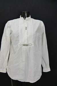 Gr.44 Trachtenbluse weiß Bluse für Dirndl Baumwolle mit Stickerei TB9838 - Bild 1 von 4