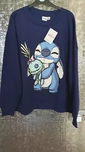 Disney - Stitch - Stitch & Scrump Sweatshirt - Navy Blue - Size Extra Large - Picture 1 of 4