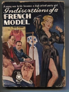 Croydon Books #39--1953--Indiscretions Of A french Model--Bart Frame--spicy pulp - Picture 1 of 2