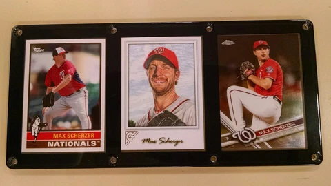 MAX SCHERZER 3 CARD PLAQUE WASHINGTON NATIONALS Cover