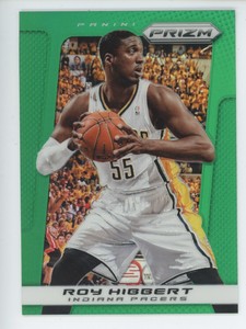 2013-14 PANINI PRIZM BASKETBALL GREEN BORDER SP #196 ROY HIBBERT INDIANA PACERS