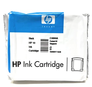 HP C4844A HP 10 CARTUCCIA ORIGINALE NERO PER DESIGNJET 70/100/110/500 [NO BOX] - Picture 1 of 1