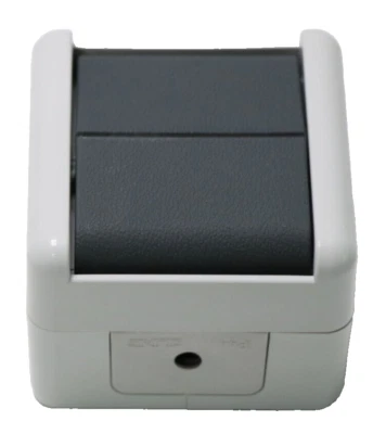 Jung 806W Feuchtraum AP Wipp-Lichtschalter Universal Aus-Wechsel Aufputz IP44 - Bild 1 von 3