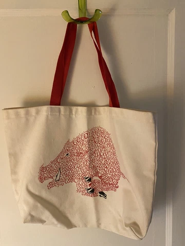 University of ARKANSAS Tote Bag LARGE Grocery or Beach Bags STRONG CANVAS! Cover
