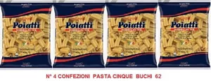 PASTA CINQUE BUCHI DI SEMOLA DI GRANO DURO SICILIANO 100% POIATTI N° 62 KG 4 - Bild 1 von 2