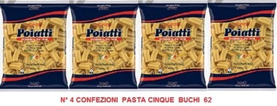 PASTA CINQUE BUCHI DI SEMOLA DI GRANO DURO SICILIANO 100% POIATTI N° 62 KG 4