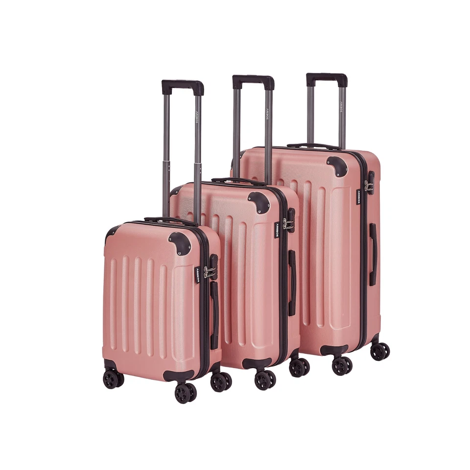 AREBOS Reisekoffer 3er Set Hartschalen Koffer Trolley Kofferset M-L-XL-Set - Bild 1 von 1