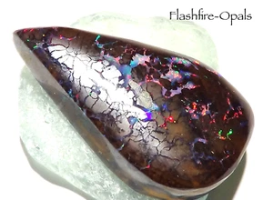 93,6ct. Boulder Matrix Gemma Opal. Brillante Rossi Adern Flashfire-Opals - Picture 1 of 6