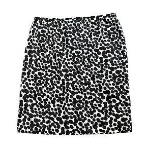 LARRY LEVINE Womens Plus Size 24W Black White Polka Dot Back Zip Lined Skirt - Picture 1 of 7