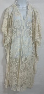 NWT Blue Island Beach Size L/XL Ivory Crochet Netting Lace Swim Cover Up Dress - Picture 1 of 22