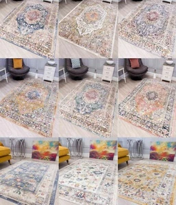 Tappeto moderno medaglione effetto invecchiato per soggiorno sala da pranzo corridoio sala da pavimento - Foto 1 di 80