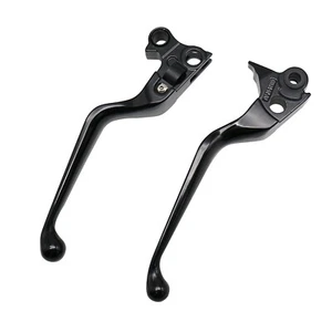 Hand Grips For Harley Heritage Softail FLSTC 1996-14 Brake & Clutch Black Levers - Picture 1 of 8