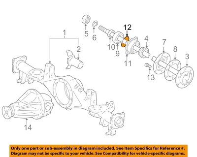 GENUINO TOYOTA LEXUS OEM 90301-88077 Junta tórica Cojinete Carcasa Eje de transmisión Junta tórica Foto 1 de 2