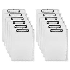 A4 Clipboard Metal, 12Pcs Office Clipboard with Aluminum Ruler Profile - Picture 1 of 7