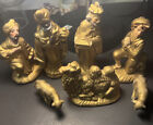 Three Kings One Shepherd Boy One Camel To Shape Gold Color Made In Japan