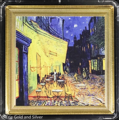 2023 Niue Cafe Terrace by Night Vincent van Gogh 2 oz Silver Coin in OGP - Image 1 of 4