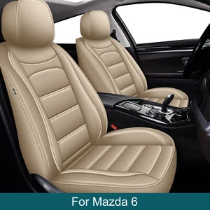 PU Leather Car 5-Sits For Mazda 6 2010-2021 Seat Covers Front&Rear Cushion Set - Picture 1 of 7