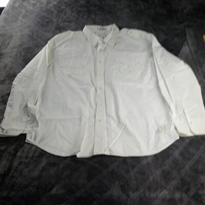 ARTFUL DODGER Mens Shirt Stitched Embroidered White Button Up 3XL 100% Cotton - Picture 1 of 19