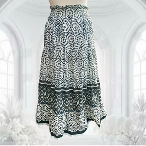Primark Stretch Taille hübscher Boho Hippie Maxirock Größe 8 - Bild 1 von 2