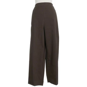 ELLEN TRACY Mahogany Brown Stretch Cotton Canvas Crop Pants 18W $278 - Picture 1 of 2