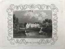 1834 Antique Print; Lady / Ladye Place, Hurley, Berkshire by Tombleson