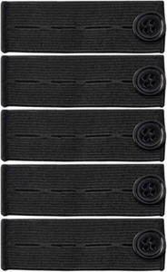 5Pcs Adjustable Elastic Button Extender Waist Extenders Waistband for Jeans Pant - Picture 1 of 12
