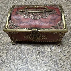 BLUE BIRD CONFECTIONARY TIN BANK BOX HARRY VINCENT LIMITED EMBOSSED KNIGHT - Picture 1 of 6