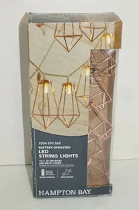 Hampton Bay 1004670268 12 Ft Battery Operated LED String Lights With Metal Cages - Picture 1 of 12