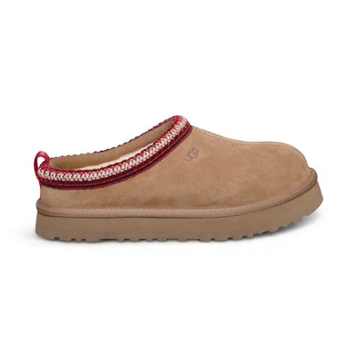 UGG TAZZ CHESTNUT SUEDE MULE PLATFORM SLIPPERS SIZE YOUTH 6 FIT'S WOMEN'S 8 NEW - Image 1 of 4