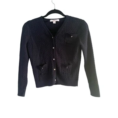 Brooks Brothers Navy Cable Cardigan Size L - Image 1 of 4