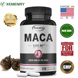 Maca 3200mg – Testosteron-Booster, Erhöhen Sie Die Energie, Muskelgesundheit - Picture 1 of 12